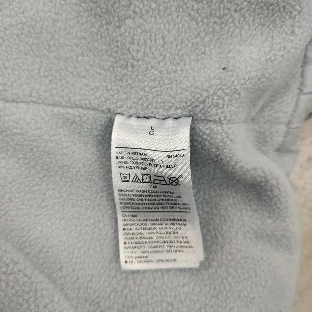 Old Navy Women's Daylight Grey Zip Up Puffer Vest Large